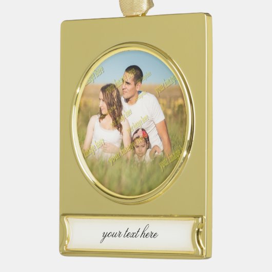 Stijlvolle Fab Photo Collage Cool Family Verguld Banner Ornament