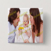 Stijlvolle Fab Photo Collage Cool Family Vierkante Button 5,1 Cm (Voorkant)