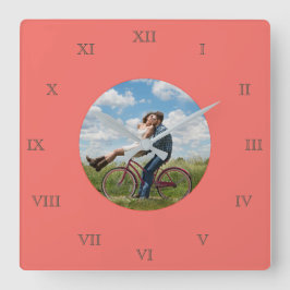 Stijlvolle Fab Photo Collage Cool Family Vierkante Klok