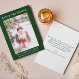 Stijlvolle familie foto minimalistische kerst Kaar Bedankkaart