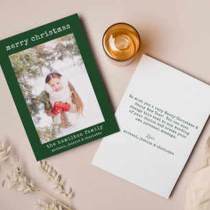 Stijlvolle familie foto minimalistische kerst Kaar Bedankkaart