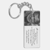Stijlvolle familie offerte & foto Keepsake Memoria Sleutelhanger (Voorkant Links)