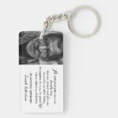 Stijlvolle familie offerte & foto Keepsake Memoria Sleutelhanger (achterkant)