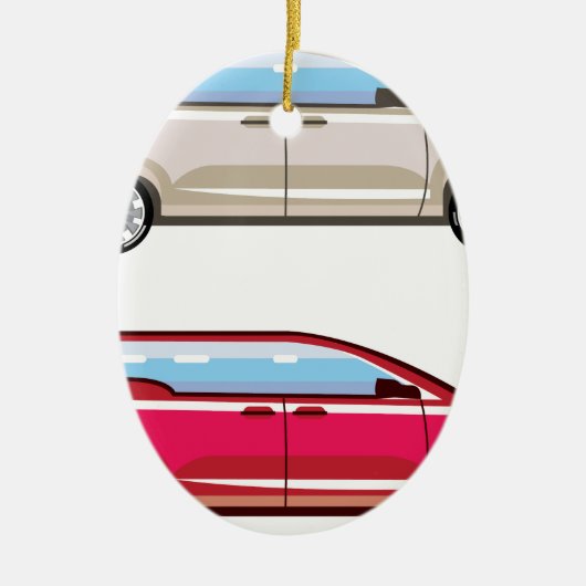 Stijlvolle familie Van Vector Keramisch Ornament (Voorkant)