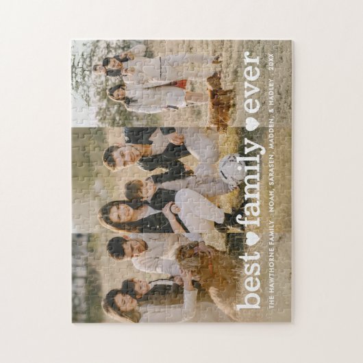 Stijlvolle familiefoto Beste familie ooit Collage Legpuzzel (Verticaal)