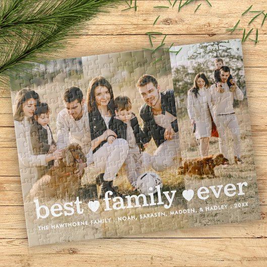 Stijlvolle familiefoto Beste familie ooit Collage Legpuzzel