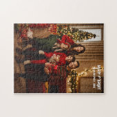 Stijlvolle familiefoto Kerstmis Legpuzzel (Horizontaal)