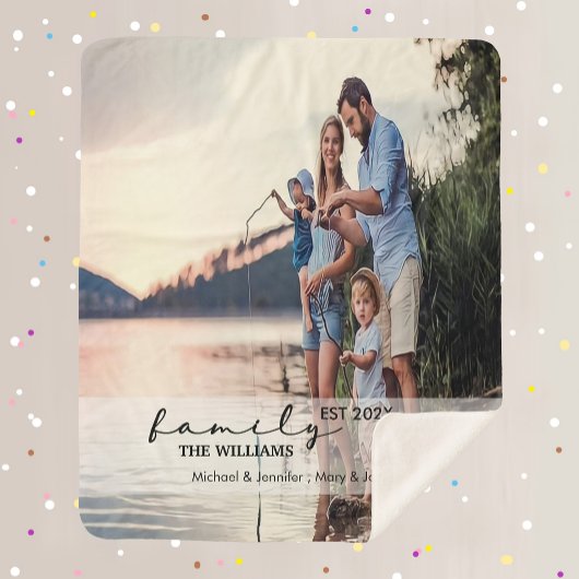 Stijlvolle familieherinnering | Gepersonaliseerde  Sherpa Deken