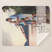 Stijlvolle familieherinnering | Gepersonaliseerde  Sherpa Deken (Voorkant (horizontaal))