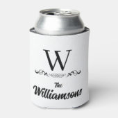 Stijlvolle familienaam Monogram Blikjeskoeler (Blikje Voorkant)