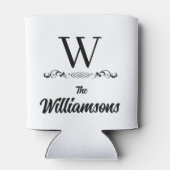 Stijlvolle familienaam Monogram Blikjeskoeler (Achterkant)