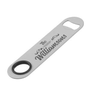 Stijlvolle familienaam roestvrijstalen flesopener speed flessenopener