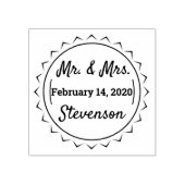 Stijlvolle familienamen Mr Mrs date koppels Rubberstempel (Afrduk)