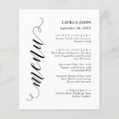 Stijlvolle Fancy Script Wedding Menu Kaart voor Bo (Voorkant)