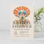 Stijlvolle fashionista bruids douche uitnodiging (Staand voorkant)