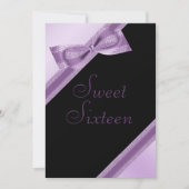 Stijlvolle Faux Bow & Lint Sweet 16 Verjaardag Kaart (Voorkant)