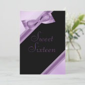 Stijlvolle Faux Bow & Lint Sweet 16 Verjaardag Kaart (Staand voorkant)