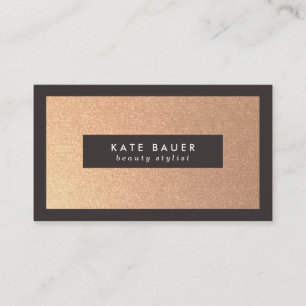 Stijlvolle Faux Copper Beauty en Mode Visitekaartje