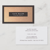 Stijlvolle Faux Copper Beauty en Mode Visitekaartje (Voorkant / Achterkant)