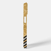 Stijlvolle faux Crystal en Gold glitter Persoonlij Case-Mate iPhone Case (Achterkant / Rechts)