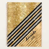 Stijlvolle faux Crystal en Gold glitter Persoonlij Planner (Voorkant)