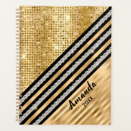 Stijlvolle faux Crystal en Gold glitter Persoonlij Planner
