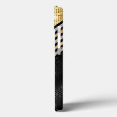 Stijlvolle faux Crystal Gold en zwarte persoonlijk Case-Mate iPhone Case (Achterkant / Links)