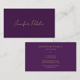 Stijlvolle Faux Gold Calligraphy Script tekst Paar Visitekaartje