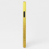 Stijlvolle Faux Gold Glitter Geel Honing Aangepast iPhone Hoesje (Rechterkant)