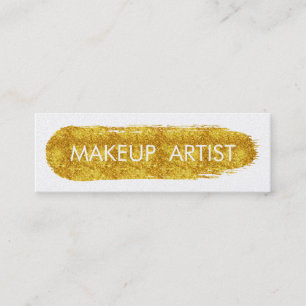 Stijlvolle Faux Gold Glitter Makeup Artist Mini Visitekaartje