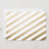 Stijlvolle Faux Gold Glitter Wedding Invitation Kaart (Achterkant)