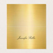 Stijlvolle Faux Gold Handwrite Moderne Sjabloon Visitekaartje (Buitenkant ongevouwen)