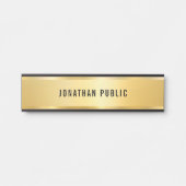 Stijlvolle Faux Gold Modern Simple Glamour-Sjabloo Deurbordje (Voorkant)