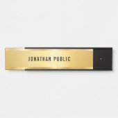 Stijlvolle Faux Gold Modern Simple Glamour-Sjabloo Deurbordje (Voorkant)