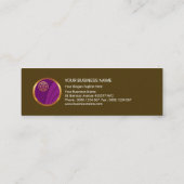 Stijlvolle Faux Gold Round Global Arrow Import Exp Mini Visitekaartje (Achterkant)