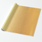 Stijlvolle Faux Gold Shiny Modern Golden Glossy Cadeaupapier (Uitgerold)