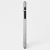 Stijlvolle Faux Grey Glitter Zilveren Achtergrond  iPhone Hoesje (Linkerkant)