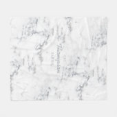 Stijlvolle Faux Marble Texture and Custom Family N Fleece Deken (Voorkant (Horizontaal))