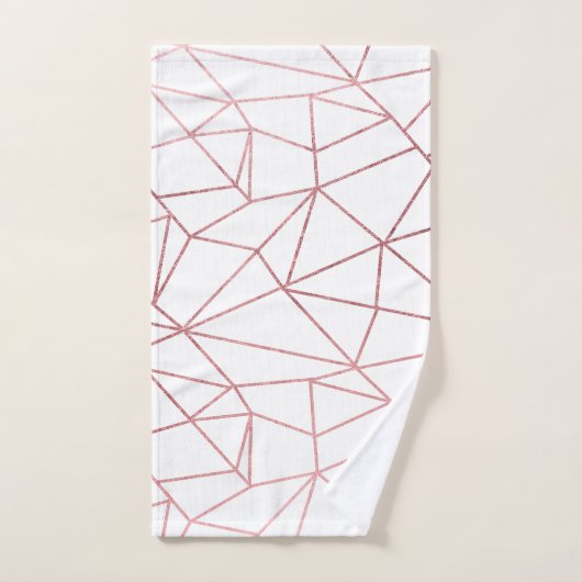Stijlvolle faux roos goud geometrisch handdoek (Handdoek)