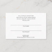 Stijlvolle Faux Roze Sequin Salon Referral-klant Visitekaartje (Achterkant)