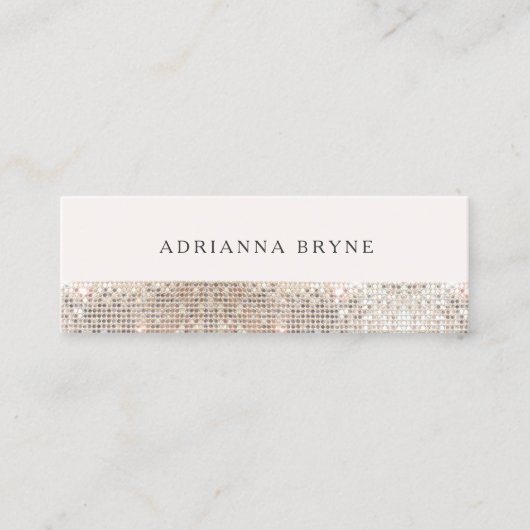 Stijlvolle Faux Sequin Mode en Beauty Stylist 2 Mini Visitekaartje (Voorkant)