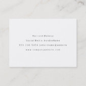 Stijlvolle Faux Silver Ring met grafisch monogram Visitekaartje (Achterkant)