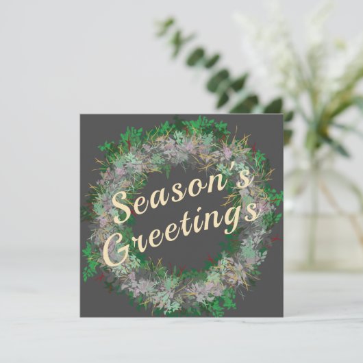 Stijlvolle feestdag feestdagenkaart (Staand voorkant)