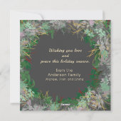 Stijlvolle feestdag feestdagenkaart (Achterkant)