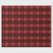 Stijlvolle feestdag Rood en Zwarte Kerstmis Tartan Cadeaupapier (Vlak)