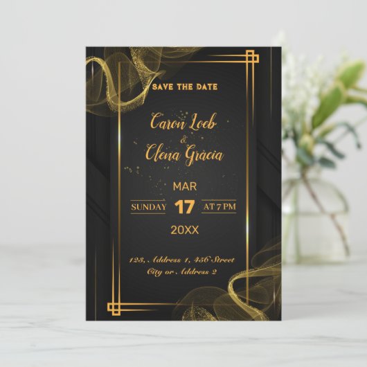 Stijlvolle feesten kaart (Staand voorkant)