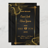 Stijlvolle feesten kaart (Voorkant / Achterkant)