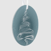 Stijlvolle feestfoto met kerstbomen ornament (voorkant)