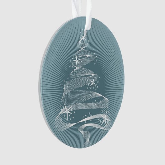 Stijlvolle feestfoto met kerstbomen ornament (voorkant)