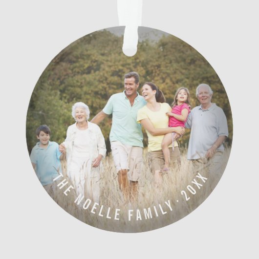 Stijlvolle feestfoto met kerstbomen ornament (achterkant)